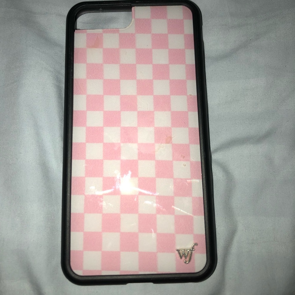 Pink checkered phone case7+ and 8+
